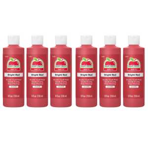 Acrylic Paint Matte, 8oz., Bright Red, Pack of 6