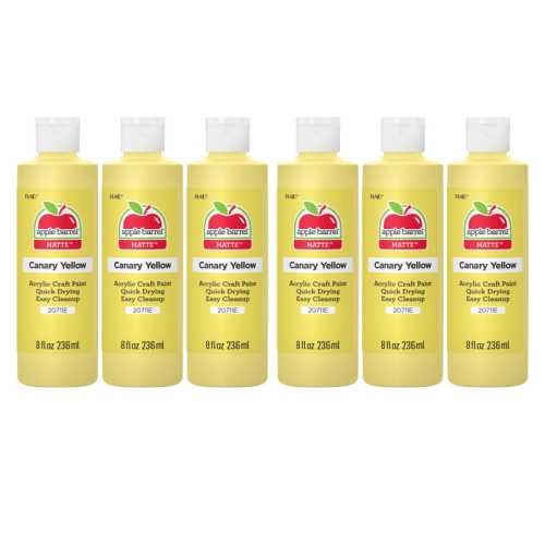 Acrylic Paint Matte, 8oz., Canary Yellow, Pack of 6