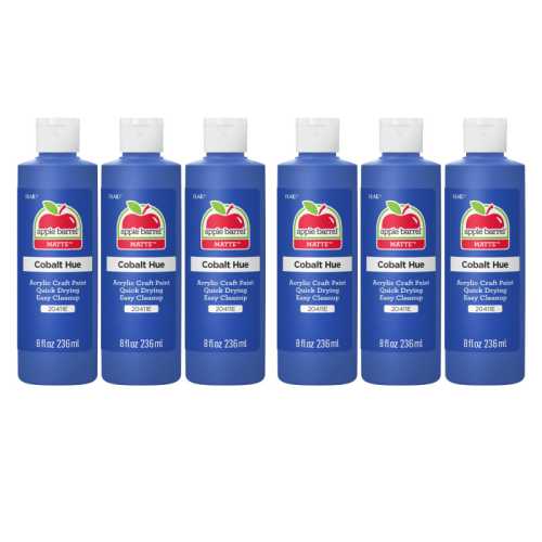 Acrylic Paint Matte, 8oz., Cobalt Hue, Pack of 6