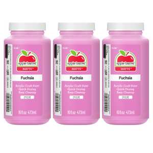 Acrylic Paint Matte, 16oz., Fuchsia, Pack of 3