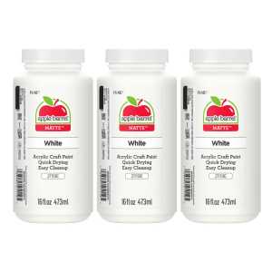 Acrylic Paint Matte, 16oz., White, Pack of 3