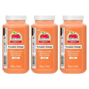 Acrylic Paint Matte, 16oz., Pumpkin Orange, Pack of 3