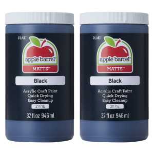 Acrylic Paint Matte, 32oz., Black, Pack of 2