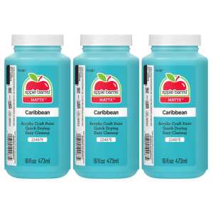 Acrylic Paint Matte, 16oz., Caribbean, Pack of 3