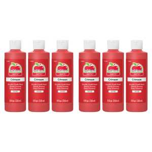Acrylic Paint Matte, 8oz., Crimson, Pack of 6