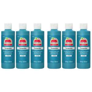 Acrylic Paint Matte, 8oz., Turquoise, Pack of 6