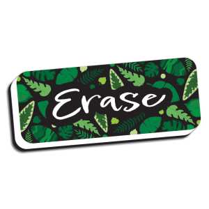 Magnetic Whiteboard Eraser, Greenery with Erase, 2" x 5"