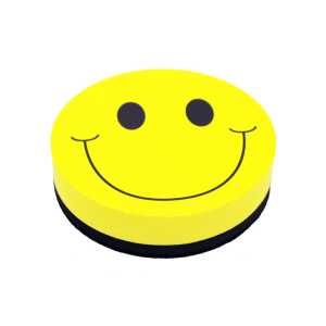 Magnetic Whiteboard Eraser, Smile Face