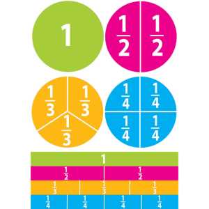 Math Die-Cut Magnets, Beginning Fractions
