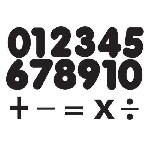 Die-Cut Magnetic Black Number Set, 1.75