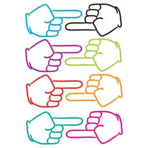Die-Cut Magnetic Pointing Fingers, 8 Pieces