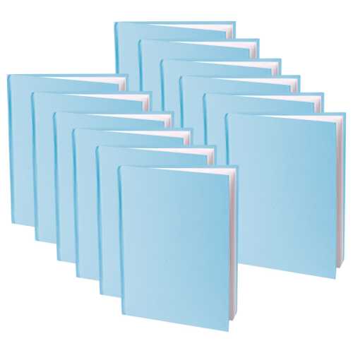 Blue Hardcover Blank Book, White Pages, 8