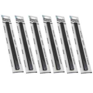 Magnetic Magi-Strips, Black, 12 Feet Per Pack, 6 Packs