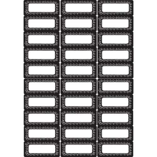 Die-Cut Magnetic Foam Chalk Loop Labels/Nameplates, 30 Pieces