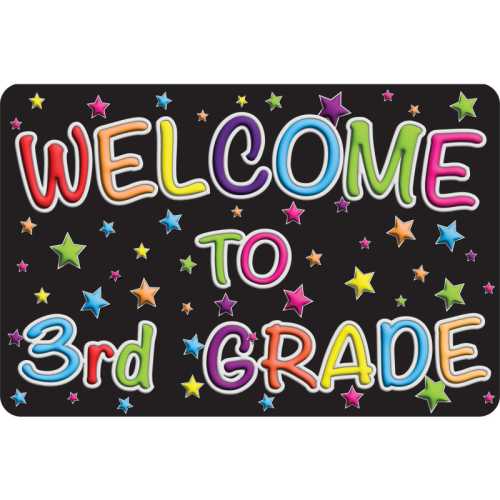 The Original Fun Mat&trade;, Welcome Mat, 15.5x23.5 in, Welcome to 3rd Grade