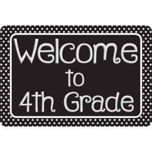 The Original Fun Mat&trade;, Welcome Mat, 15.5x23.5 in, Welcome to 4th Grade