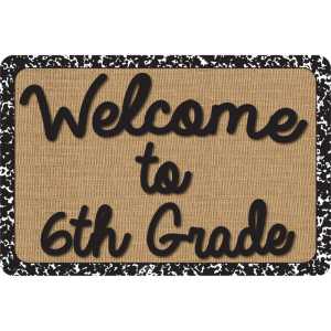 The Original Fun Mat&trade;, Welcome Mat, 15.5x23.5 in, Welcome to 6th Grade