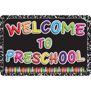 The Original Fun Mat&trade;, Welcome Mat, 15.5x23.5 in, Welcome to Preschool