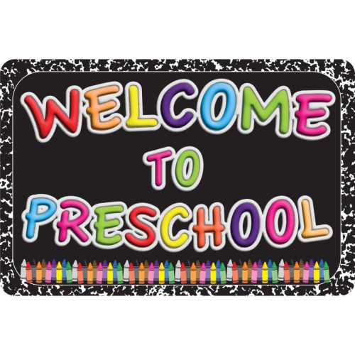 The Original Fun Mat&trade;, Welcome Mat, 15.5x23.5 in, Welcome to Preschool