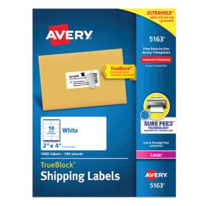 Printable Shipping Labels, 2" x 4", 1,000 Pack