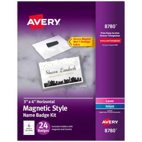 Magnetic Name Badge Holders, 3