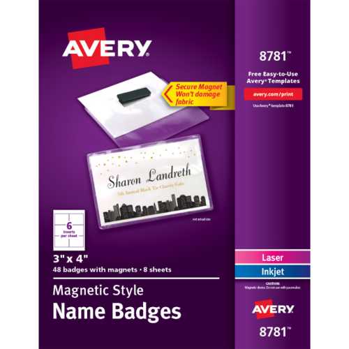 Magnetic Name Badge Holders, 3