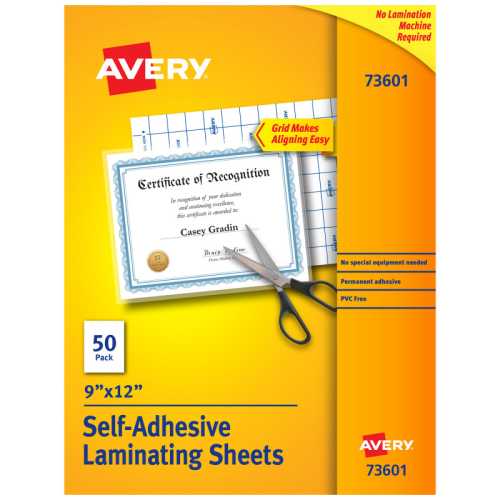 Self-Adhesive Laminating Sheets, 9
