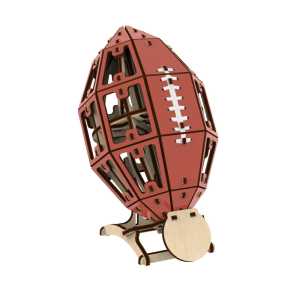 American Football Wooden Model Kit, Red, 57 Pieces