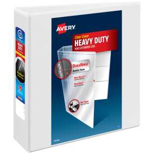 Heavy-Duty View 3-Ring Binder, 3" Rings, 670-Sheet Capacity