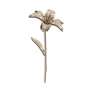 Lily Wooden Flower Model Kit, 26 Pieces