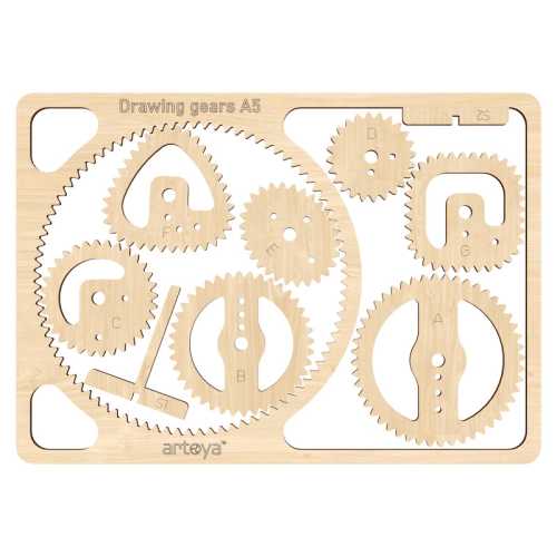 Small Wooden Drawing Gears Kit, A5