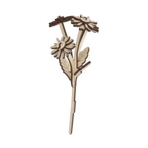 Daisy Wooden Flower Model Kit, 16 Pieces