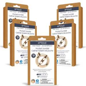 Pocket Sundial 3D Wooden STEM Model 5-Pack
