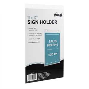 Sign Holder, Wall Mounted, Clear, 11x17 in