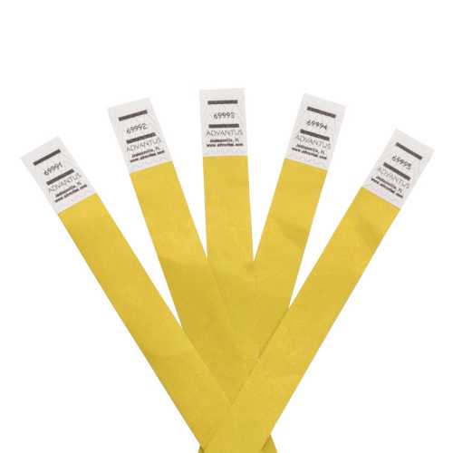 Tyvek&reg; Wristbands Yellow, Pack of 500
