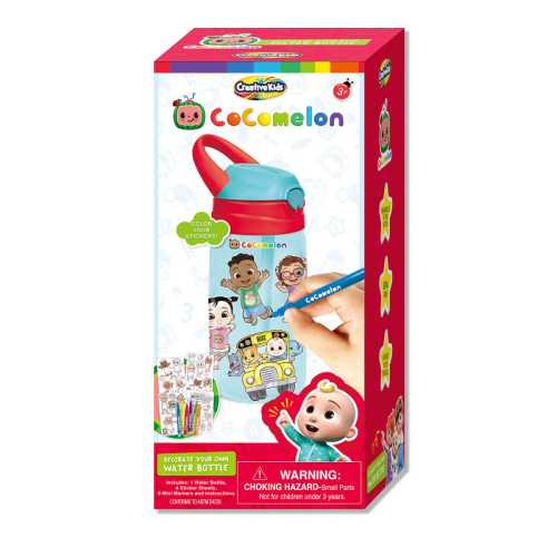 Cocomelon Decorate Your Own Water Bottle with Markers