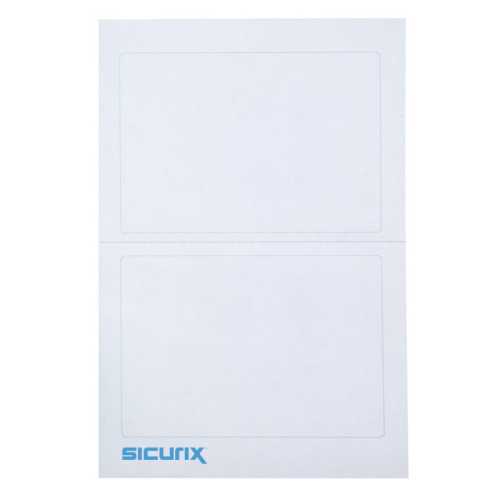 Plain Adhesive Badges, White, Pack of 100