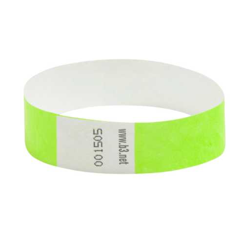 Sequentially Numbered Security Wristbands, 3/4