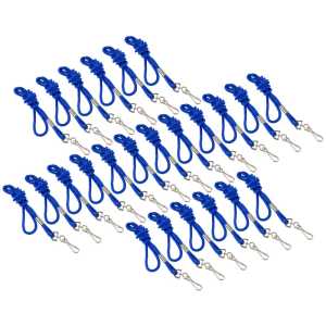 Standard Lanyard Hook Rope Style, Blue, Pack of 24