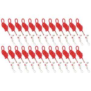Standard Lanyard Hook Rope Style, Red, Pack of 24