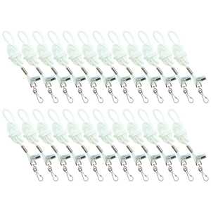 Standard Lanyard Hook Rope Style, White, Pack of 24
