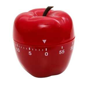 Apple-Shaped Timer, 0-60 Minutes, Red