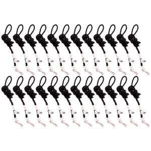Standard Lanyard Hook Rope Style, Black, Pack of 24