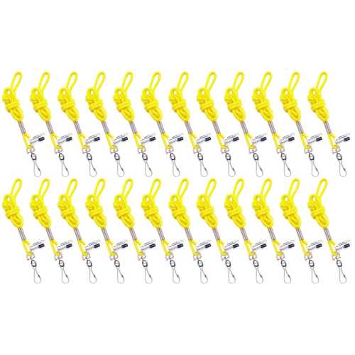 Standard Lanyard Hook Rope Style, Yellow, Pack of 24
