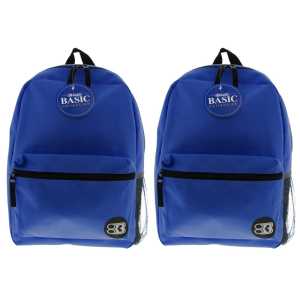 Basic Backpack, 16", Blue, Pack of 2