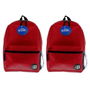 Basic Backpack 16" Burgundy, Pack of 2