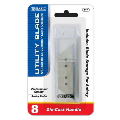 Utility Knife Replacement Blades, 8 Per Tube