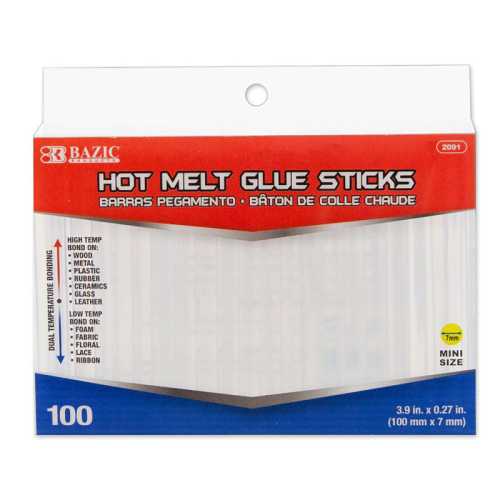 Mini Hot Melt Glue Sticks, Dual Temp, 3.9