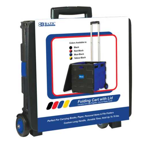 Folding Cart on Wheels w/Lid Cover, 16