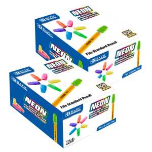 Neon Eraser Caps, 120-Count Boxe, 2-Pack